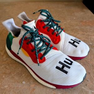 Adidas Pharrell X Solar Hu Glide Multicolor Running Shoes #BB8044 Men Size 11